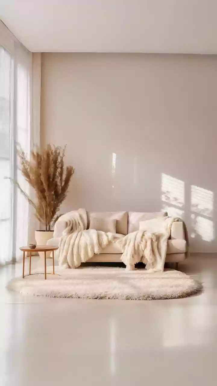 Create Minimalist Living Room Vibes Mixing Light Breathable Cotton Curtains