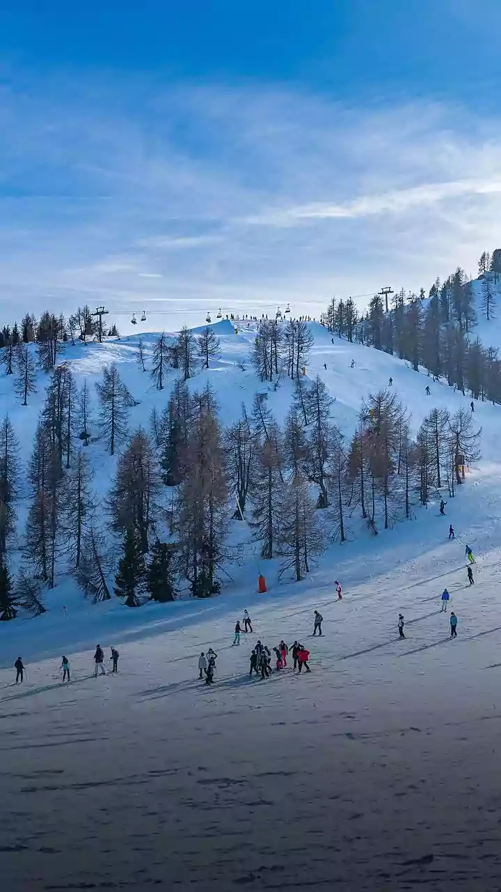 Night skiing for the first time on Auli's snowy slopes