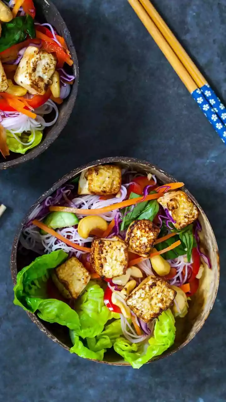 Gochujang Tofu Rice Bowl: The dish is Korean-inspired rather than a claim of strict authenticity