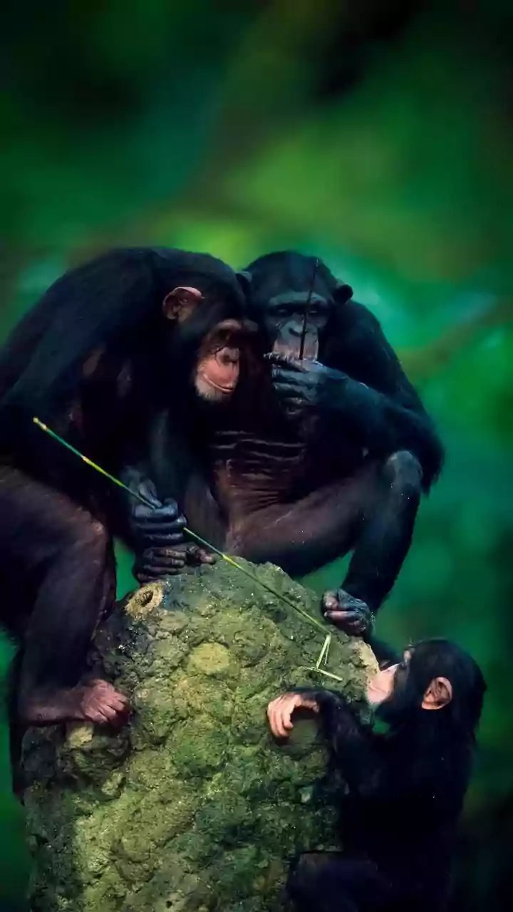 Chimpanzee & Bonobo Social Circles: Like Ours?