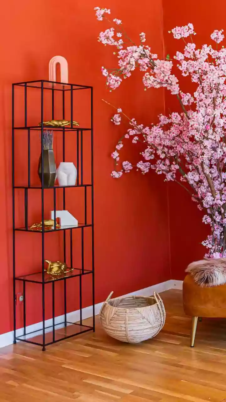 Shelf styling that brightens grey winter-day rooms