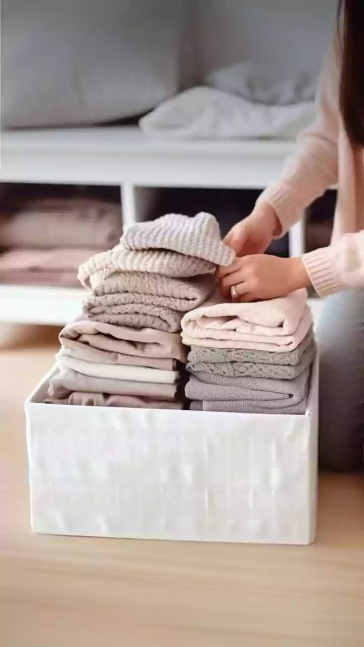 How to fold sweaters and save wardrobe space