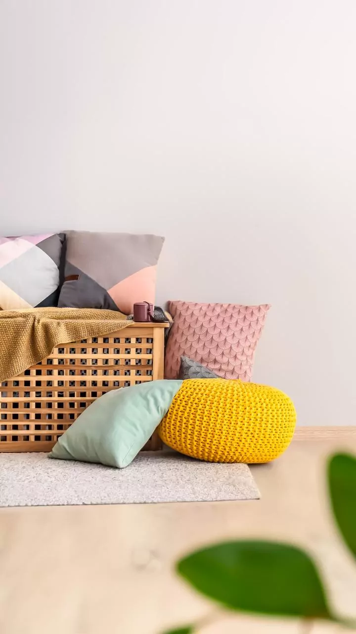 How To Use Layered Woven Baskets For Throw Pillows Blankets And Organised Storage