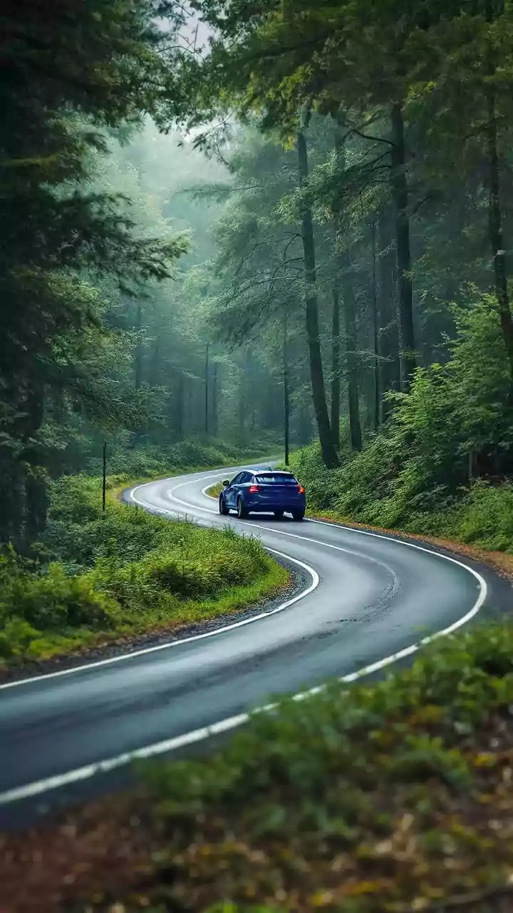 Winter drives with clear skies and cinematic views