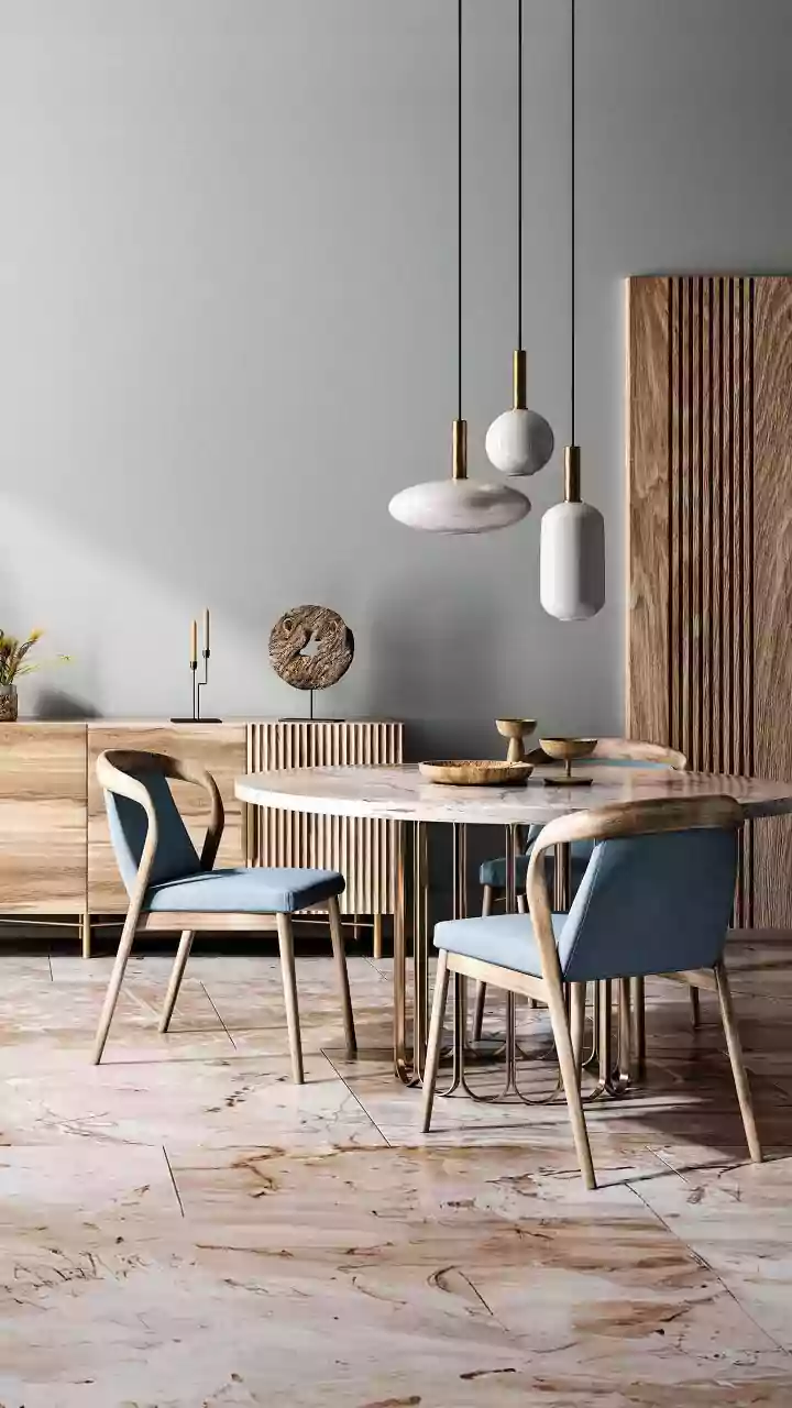 Decor tip: Add marble tabletops for instant elegance