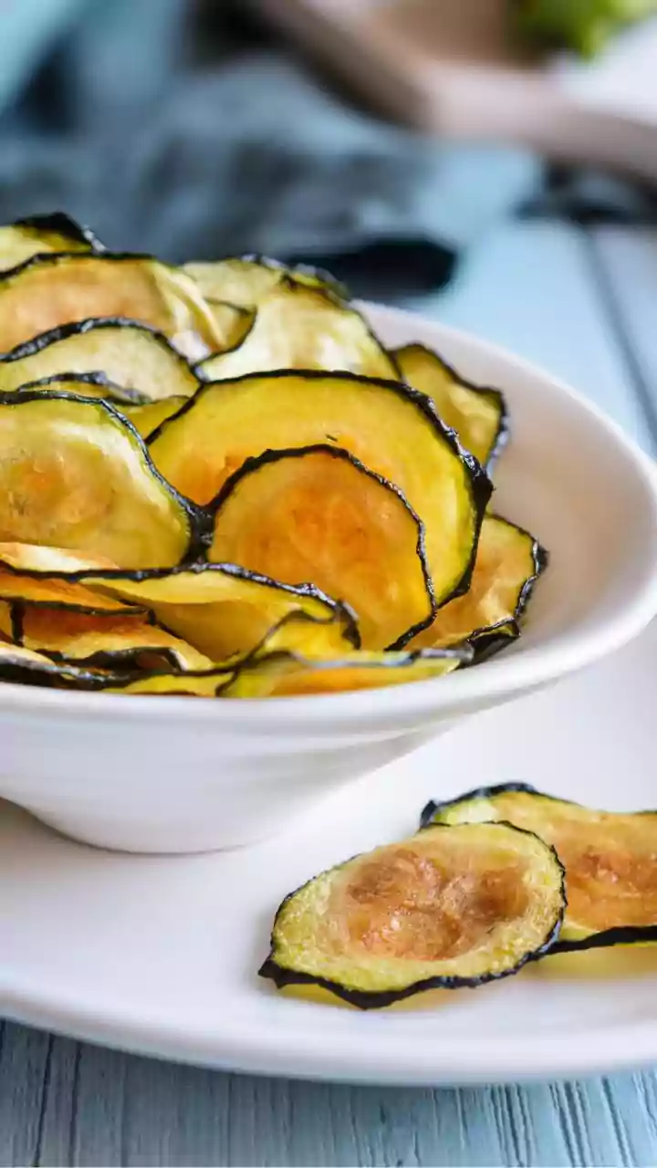 Air fried nadru chips provide crunchy low oil alternatives to traditional street food snacks