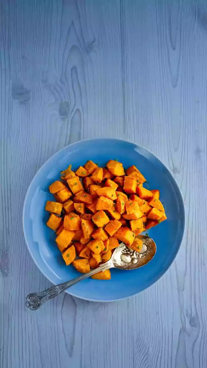 Healthy breakfasts: Roasted pumpkin cubes