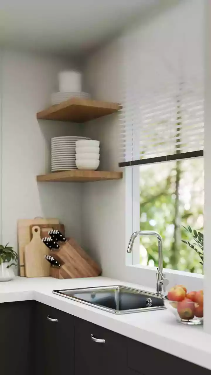 Design Channels Obsess Over Space Saving Floating Wooden Corner Shelves