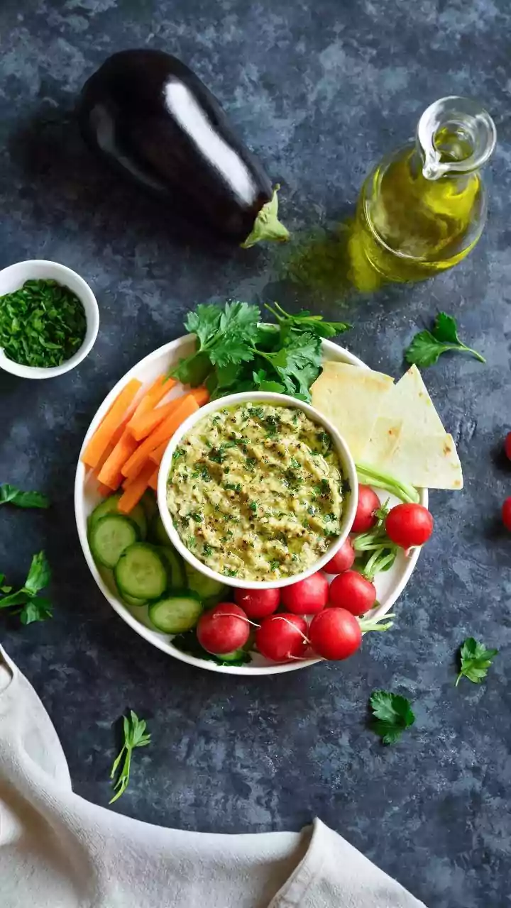 How stale bread crumbs and finely chopped herb stems add texture and flavor to homemade vegetable dips