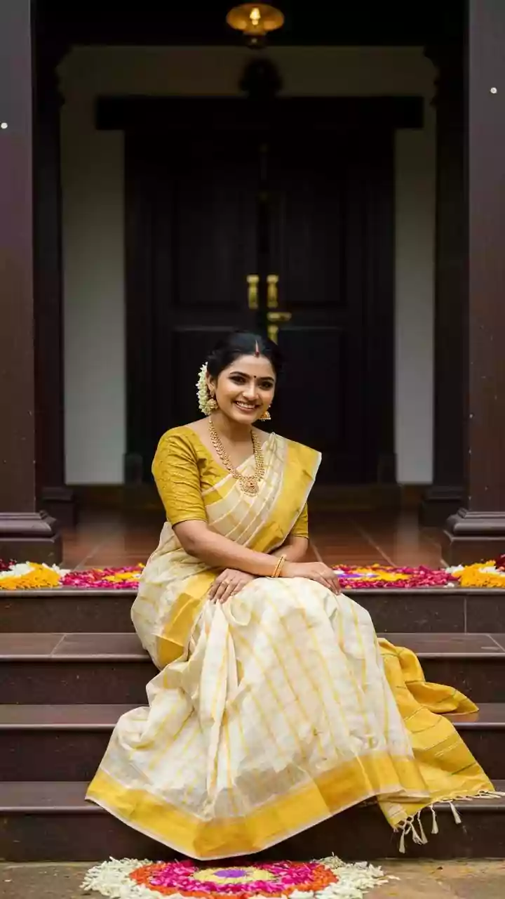 Onam Fashion: Ten Fresh Ways to Style a Kasavu Saree
