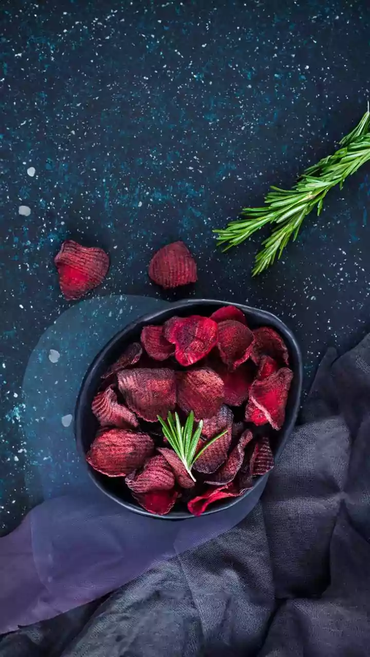 Try These Crispy Baked Beetroot Chips With Spicy Chaat Masala