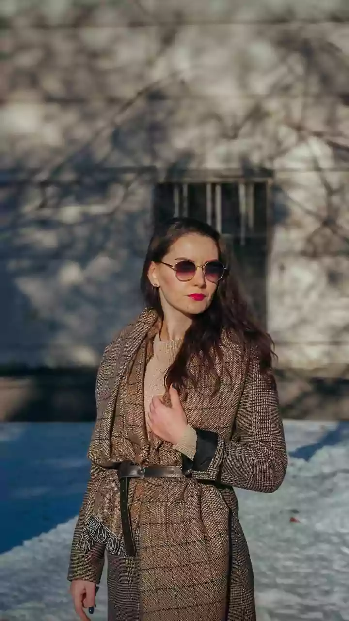 How to look amazing in plaid overcoats