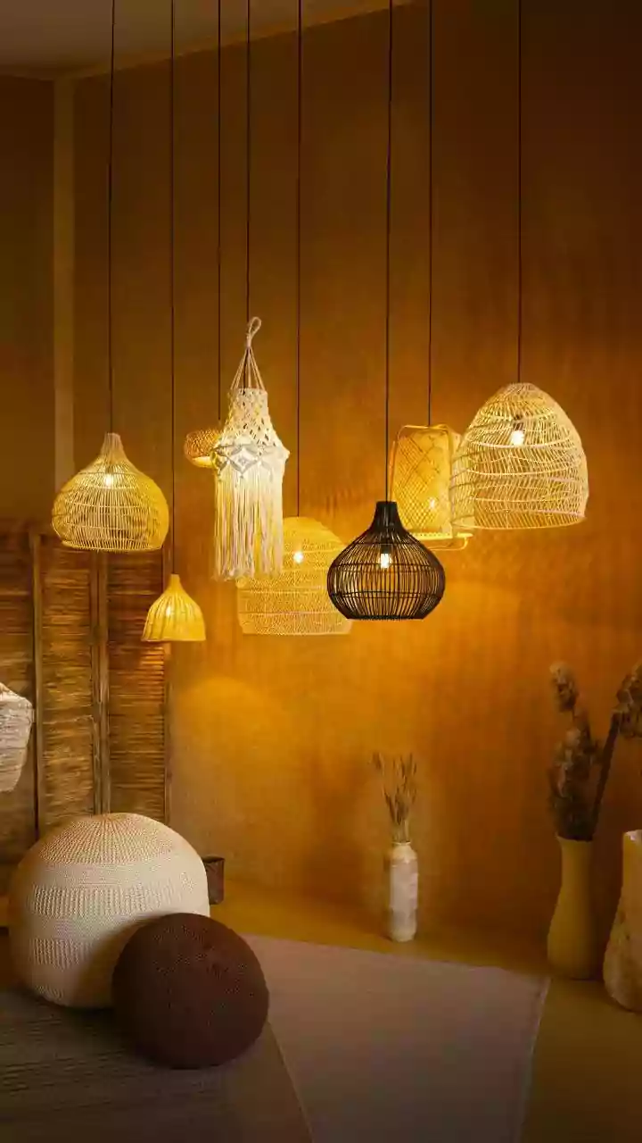Transform Your Corner With Modular Cushions and Macrame Hanging Lamps