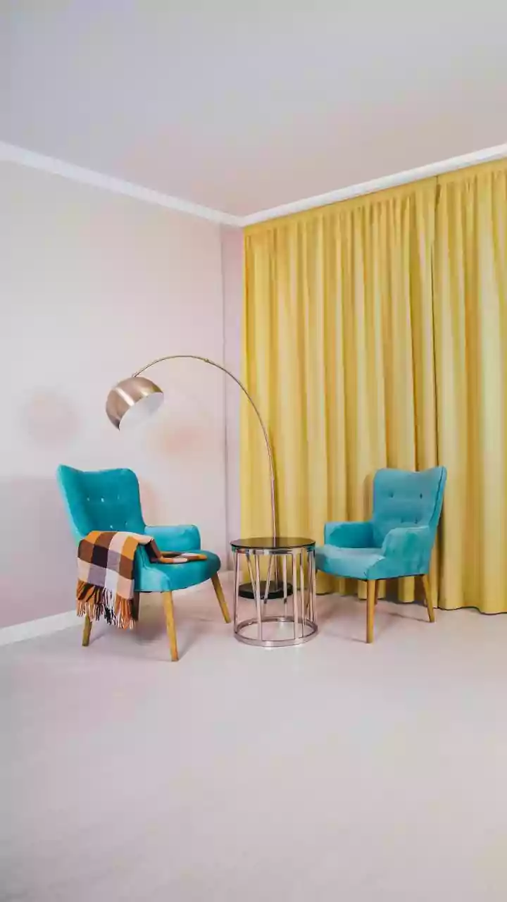 Vibrant Cotton Drapes Brighten Dark Apartments During Rainy Monsoon Days