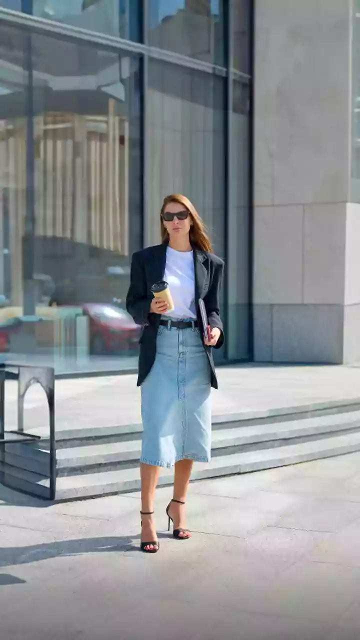 Elevate Your Casual Friday: 5 Chic Ways to Style a Denim Maxi Skirt for Work