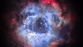 Webb Uncovers Fine Dust Structures in the Lion Nebula Revealing Rings and Dust Clumps