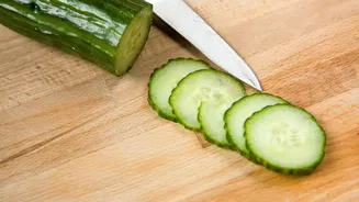 Cucumber slices can help reduce sunburn discomfort