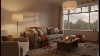 Warm Lighting And Breathable Fabrics Can Rescue Rainy-Season Home Mood