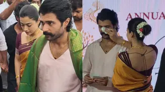 Vijay Deverakonda-Rashmika Mandanna's Sweet PDA Wins Hearts As Couple  Visits Telangana School - Watch