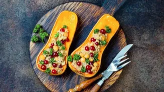 The Sweet Potato Or Butternut Squash Choice Shows Both Can Fit A Balanced Diet