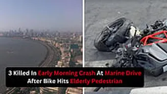 Mumbai Accident: 3 Killed In Early Morning Crash At Marine Drive After Bike Hits Elderly Pedestrian; VIDEO