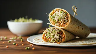 Sprouts Power: Energize Your Mornings with Nutritious Lentil Wraps!