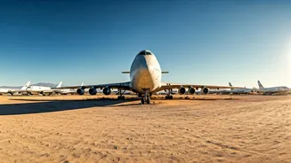 Desert Giants: Unveiling the Secrets of Aircraft Boneyards and Their Stored Fleets