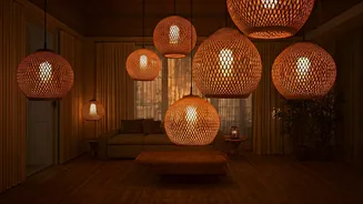 Bamboo Light Fixtures Add Cozy Glow To Gloomy Rooms