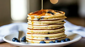 Healthy Start: Blueberry Pancakes by Alaya & Pooja