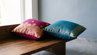 Upcycling Old Fabric Drapes And Sarees Simple Hacks For Festive Cushion Covers Today