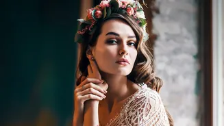 Placement Matters More Than Quantity In A Floral Hairstyle