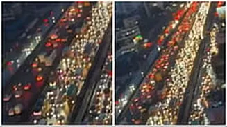 Pune VIDEO: Heavy Rain Triggers Massive Traffic Jam Near Baner-Mhalunge On Mumbai-Pune Highway
