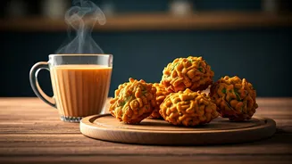 Hot Chai Loves Crispy Pakoras