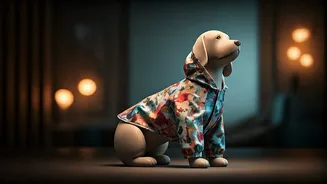 This Aesthetic Custom Dog Raincoat Is Pure Art
