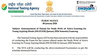 NTA Releases SWAYAM January 2026 Semester Exam Schedule At exams.nta.nic.in/swayam; Exams To Be Held In June