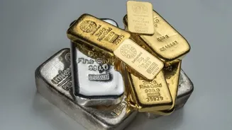 Gold slips on profit‑booking, silver extends rally on supply stress
