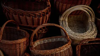 How to stop woven baskets from collecting dust