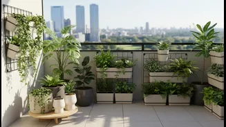 How to select lightweight pots for space-saving layout configurations on balconies