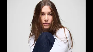Hailey Bieber defende jeans ‘baggy’ e de cintura baixa em linha com a Gap