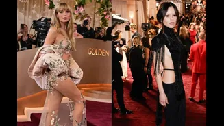 Golden Globes 2026: Stars Who Brought Sheer And Fringe Drama On The Red Carpet