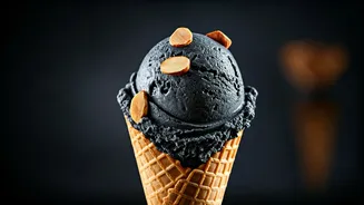 Artisanal Parlors See Massive Queues For Roasted Almond Charcoal Ice Cream