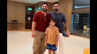 Virat Kohli’s sweet moment with Suresh Raina’s son