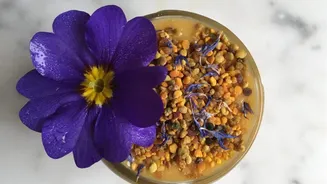For that energy boost, try bee pollen smoothie