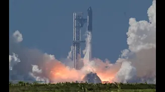 SpaceX's enormous Starship splashes down after test flight