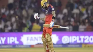 Virat Kohli celebrates his first run after two consecutive ducks as RCB gain control against KKR IPL 2026