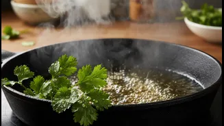 Why Damp Coriander Greens Introduce Extraneous Water Destabilising Frying Temperature Balances