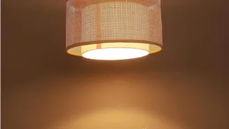 Want cozy winter vibe? Get these cane pendant lamps