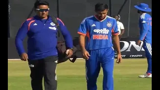 ZIM vs IND 2026: Prince Yadav limps off injured after taking two wickets in 2nd T20I