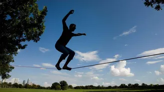Surprising health benefits of slackline balancing