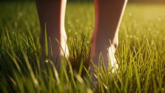 Spend Five Minutes Walking On Barefoot Grass For Better Alignment